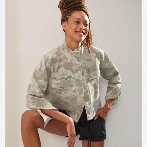 Dear John Anthropologie Camo Crop Jacket Size M